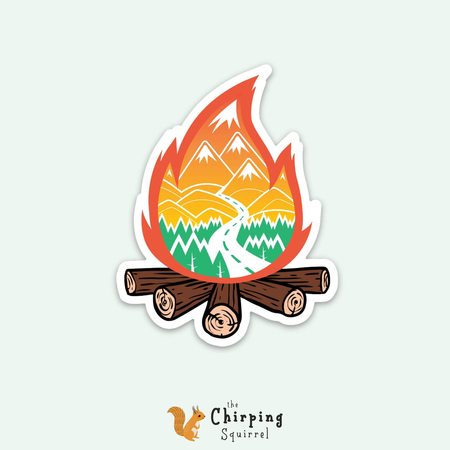 Campfire Sticker - Road Trip - Adventure / Outdoors / Travel